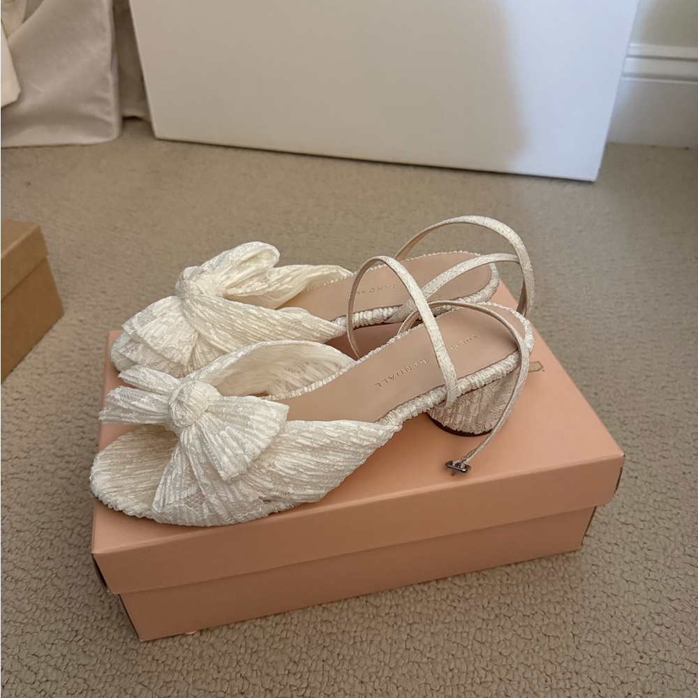 Loeffler Randall
Dahlia Pleated Bow Heels with Ankle Strap